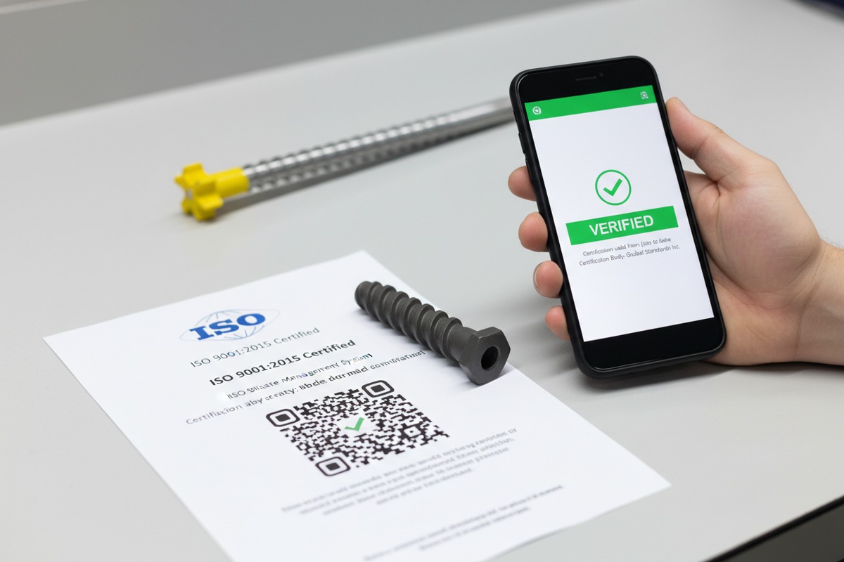 Verifying authentic anchor bolt quality certifications through official websites and third-party inspections (ID#2)