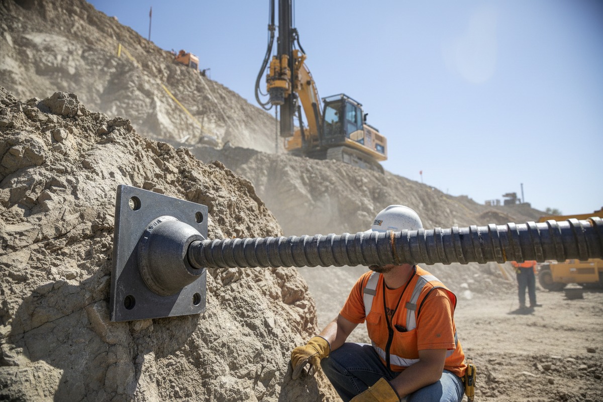 Self-drilling anchor bolts meeting FHWA requirements for U.S. federal highway infrastructure projects (ID#1)