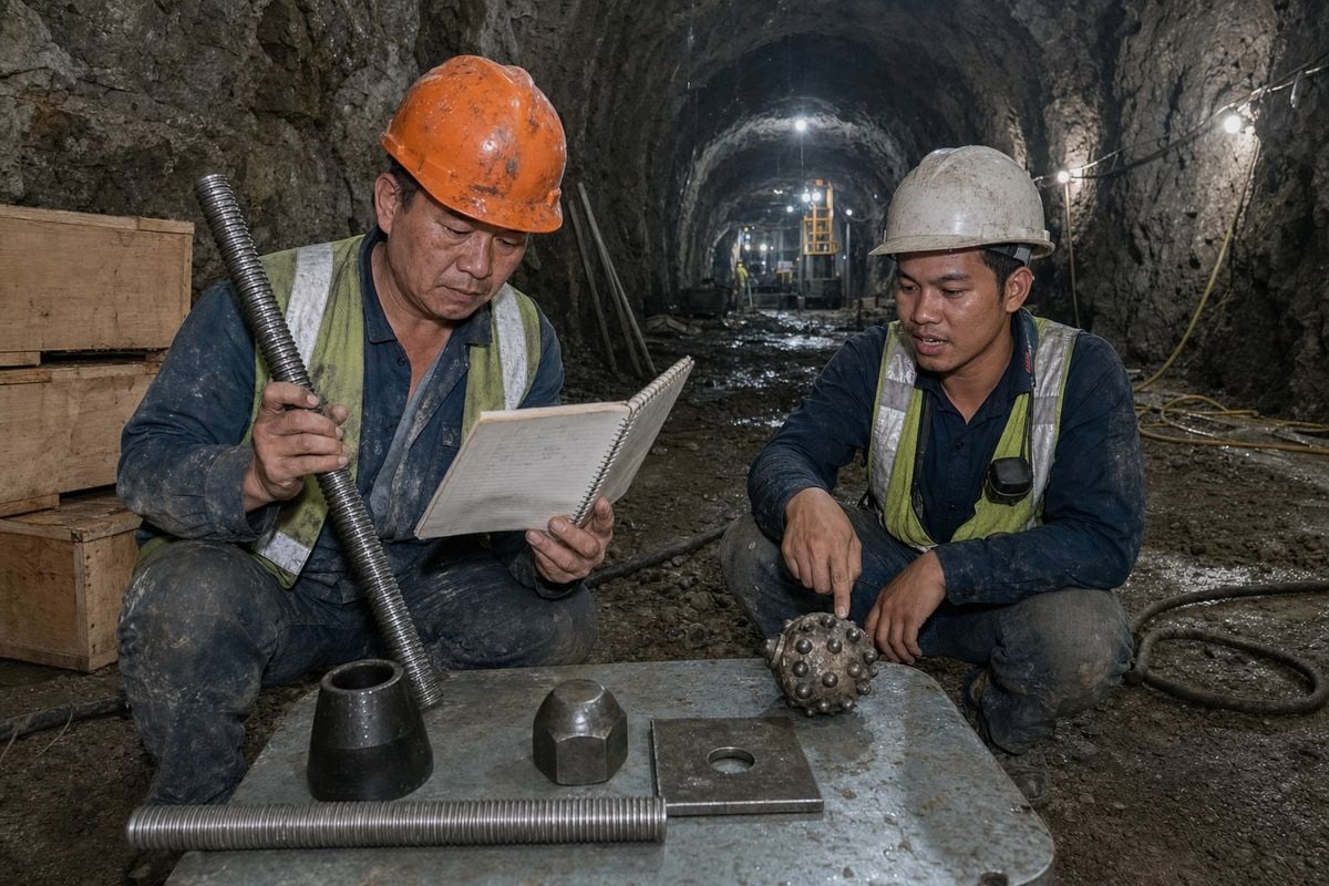 Drill bit and grouting parameter guide for self-drilling anchor bolts in karst tunnels (ID#1)