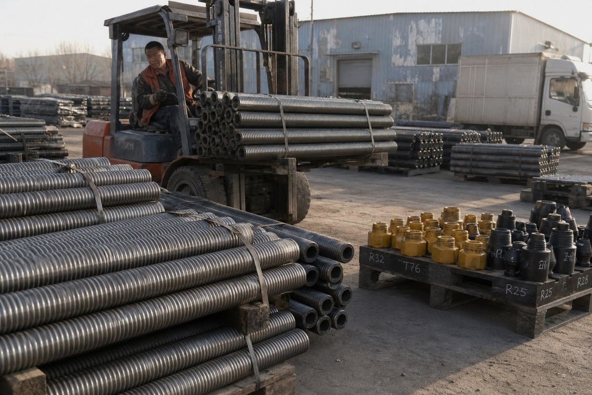 Map highlighting Chinese manufacturing hubs for self-drilling anchor bolts (ID#1)