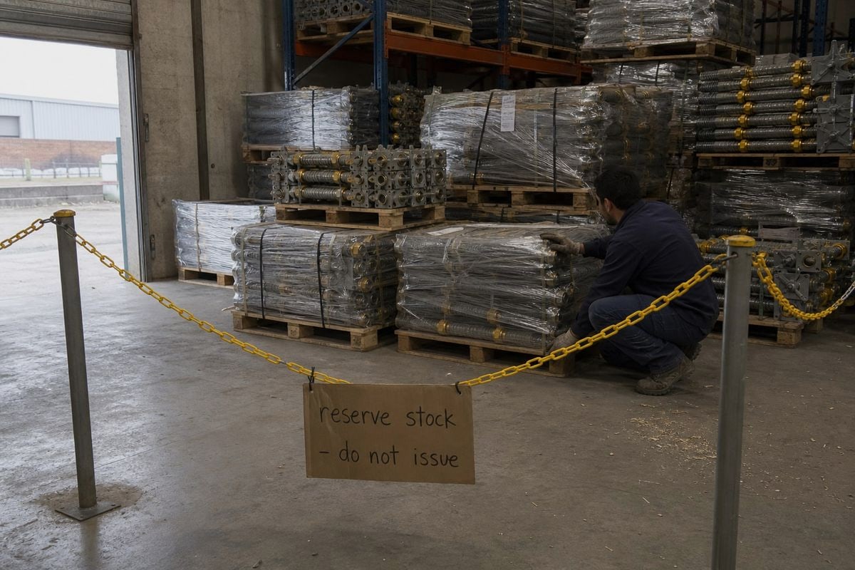 Safety stock levels for self-drilling anchor bolts to prevent project delays (ID#2)